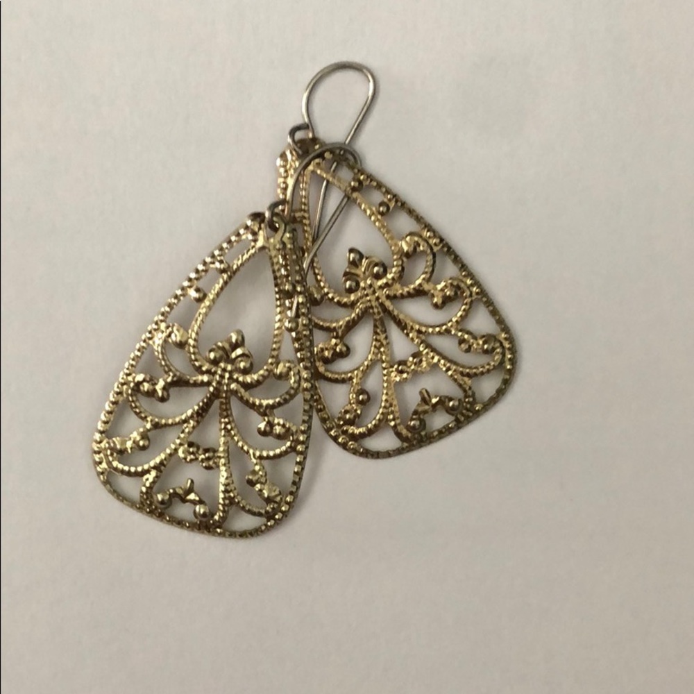 Silver gold earrings